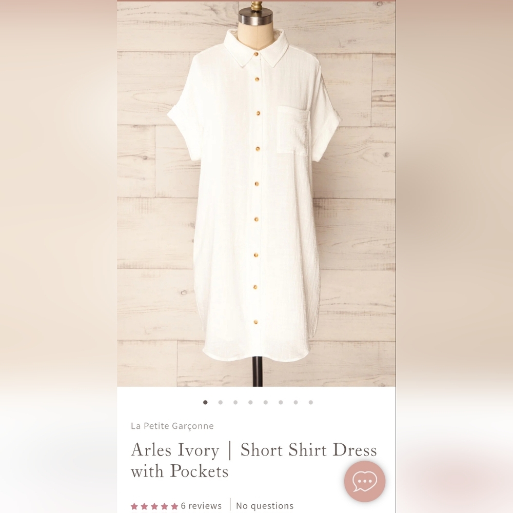 Ivory Short Shirt Dress